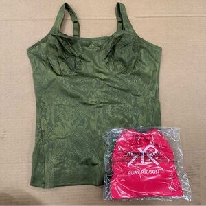 New Ruby Ribbon Simply Smoothing Pocket Cami Foliage Snake
